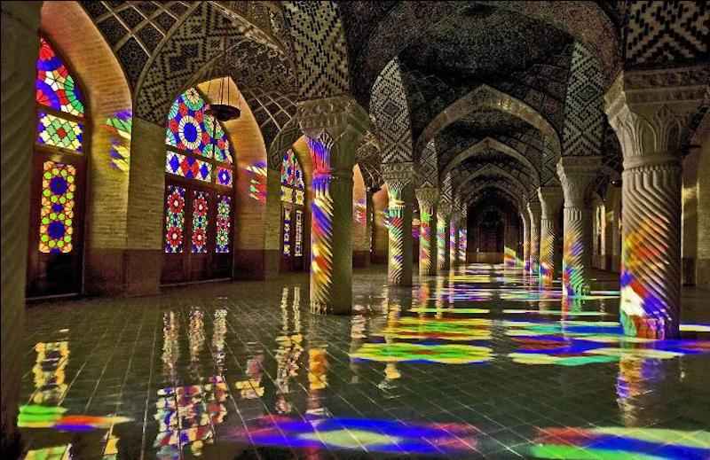 Nasir al-Molk Mosque Hallways, Shiraz Travel Attraction