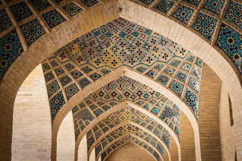 Pink Mosque, Blue Tiles, Shiraz Travel Attraction