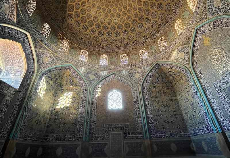 Interior Design of Sheikh Lotfollah Mosque, Isfahan Travel Attraction