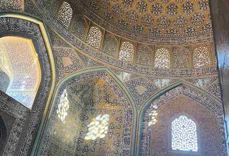 Sheikh Lotfollah Mosque, Windows and Tiles, Isfahan Travel Attraction